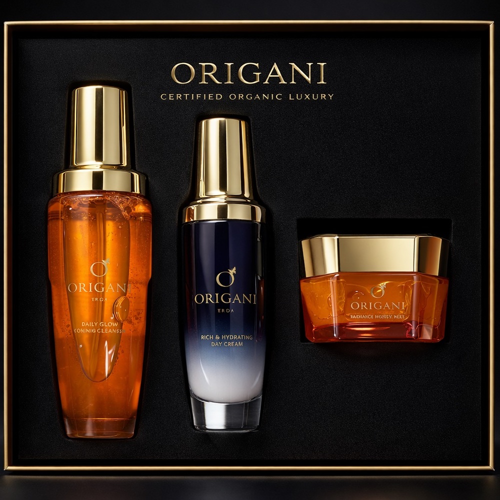 New Origami Erda Luxury Facial Collection-Sealed Cleanser Peel Day Cream